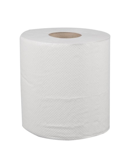 Bobines blanches 2 plis à dévidage central Jantex (lot de 6)