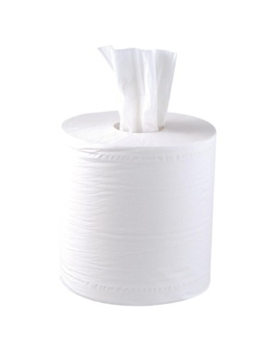 Bobines blanches 2 plis à dévidage central Jantex (lot de 6)