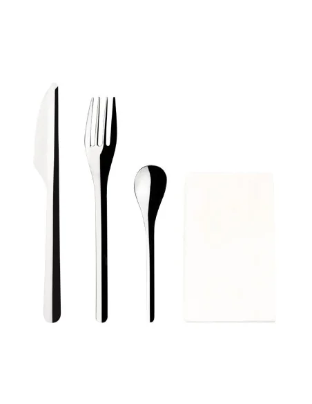Sets de couverts jetables légers en inox Comas (lot de 50)