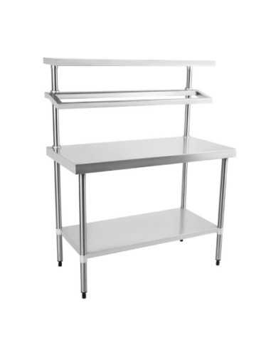 Table de préparation inox avec support bacs GN Vogue