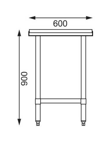 Table de découpe inox Vogue 900mm