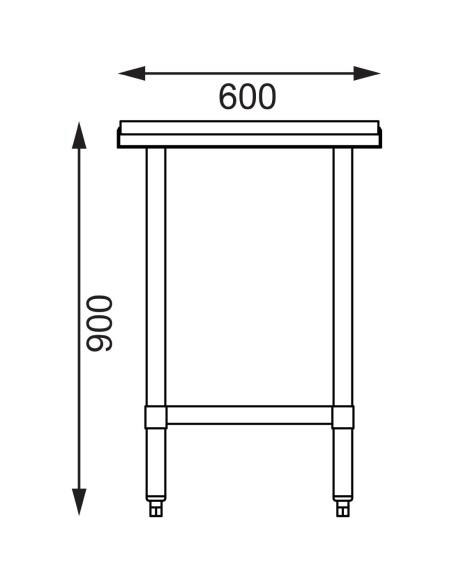 Table de découpe inox Vogue 900mm