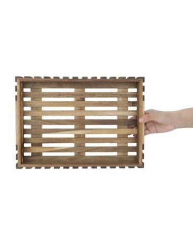 Petit casier en acacia Olympia 356x255mm