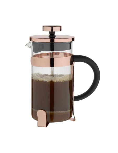Cafetière à piston contemporaine inox Olympia cuivre 3 tasses