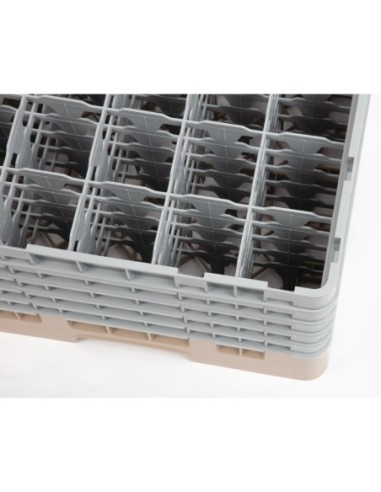 Casier à verres 25 compartiments Camrack Cambro beige hauteur max 257mm