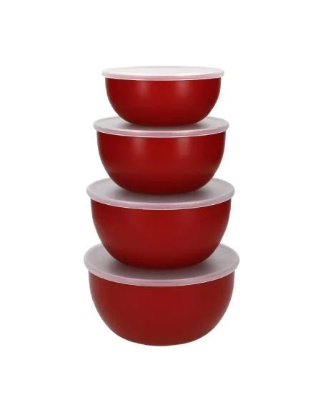 Bols de préparation avec couvercles KitchenAid rouge empire (lot de 4)