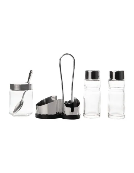 Ménagère 3 pièces sel poivre moutarde Paris Comas