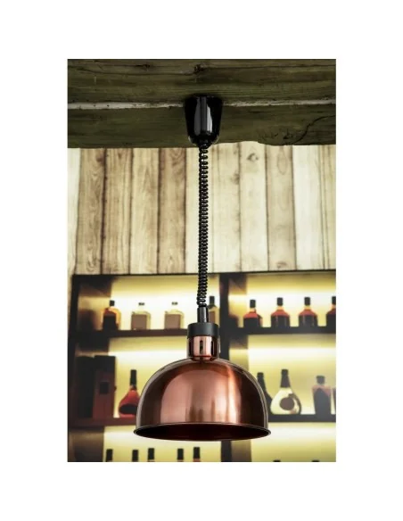 Lampe chauffante dôme rétractable Buffalo finition cuivre