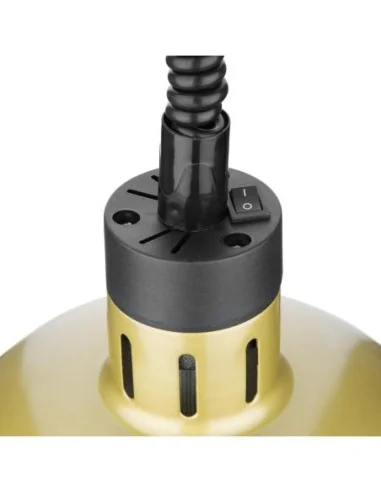 Lampe chauffante dôme rétractable Buffalo finition dorée