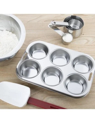Plaque de 6 moules à muffins profonds Vogue
