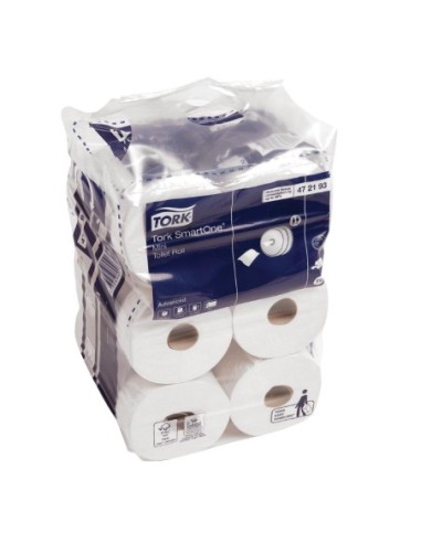 Mini rouleaux de papier toilette Smart One Tork (Lot de 12)