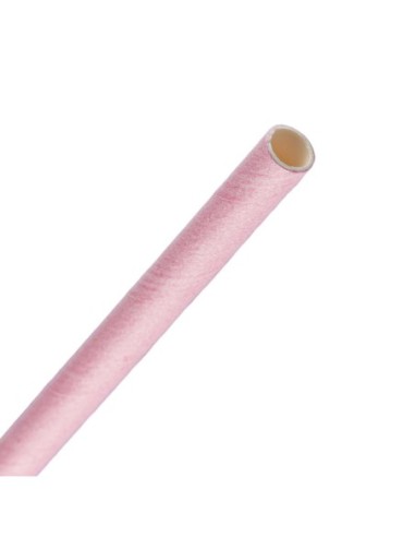 Pailles compostables en papier roses Fiesta Compostable (lot de 250)
