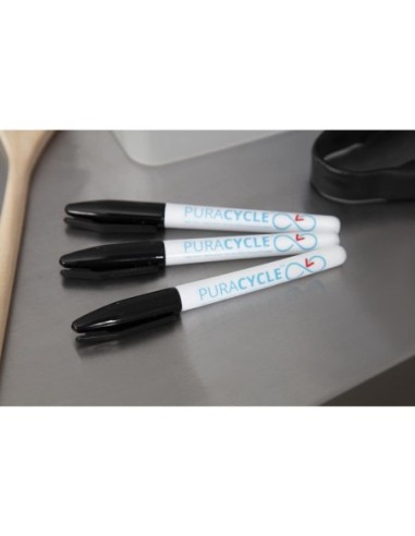Marqueurs noirs alimentaires permanents Puracycle (Lot de 3)