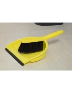Set balayette à poils doux et pelle Jantex jaune 2