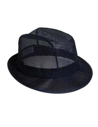 Chapeau Trilby bleu marine M