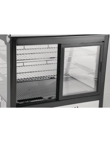 Vitrine réfrigérée de comptoir noire Polar Série G 160L