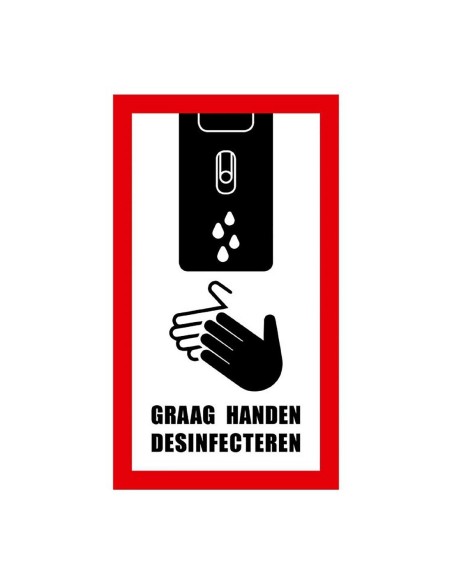 Support de désinfection des mains commande au coude