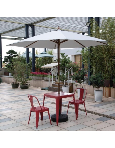 Parasol rond gris Bolero 3m