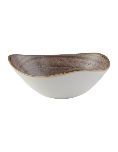 Bols triangulaires Churchill Stonecast Raw Lotus Brown 178mm (Lot de 12)