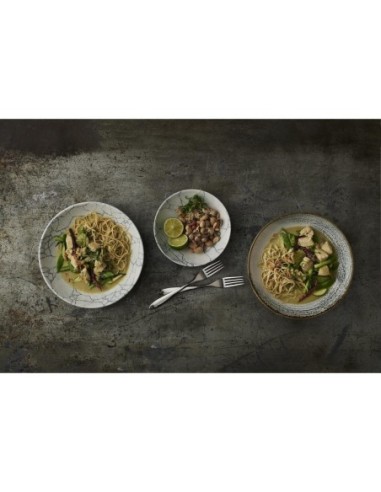 Assiettes coupes rondes Churchill Studio Prints Kintsugi Pearl Evolve Grey 182mm (Lot de 12)