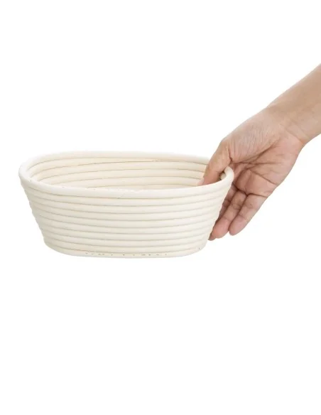 Panier de fermentation ovale en rotin Vogue 210x150x80mm