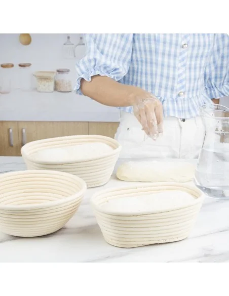 Panier de fermentation ovale en rotin Vogue 210x150x80mm