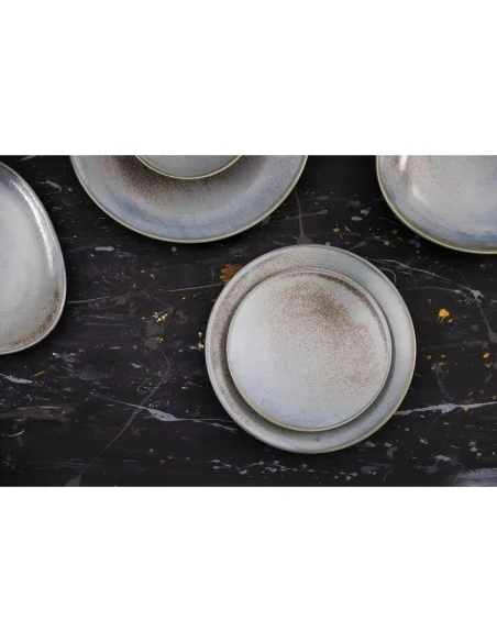 Assiettes plates Olympia Ember Blue 180mm (lot de 6)