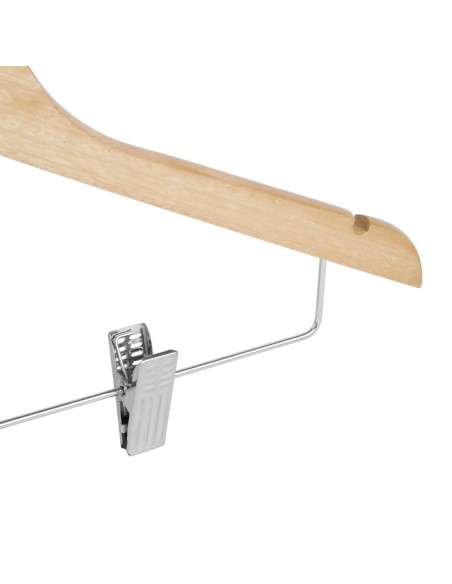 Cintres en bois avec pinces pantalon Bolero (lot de 10)