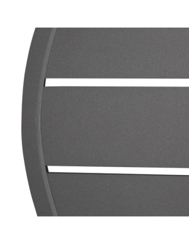 Plateau de table rond en aluminium Bolero gris foncé 580 mm