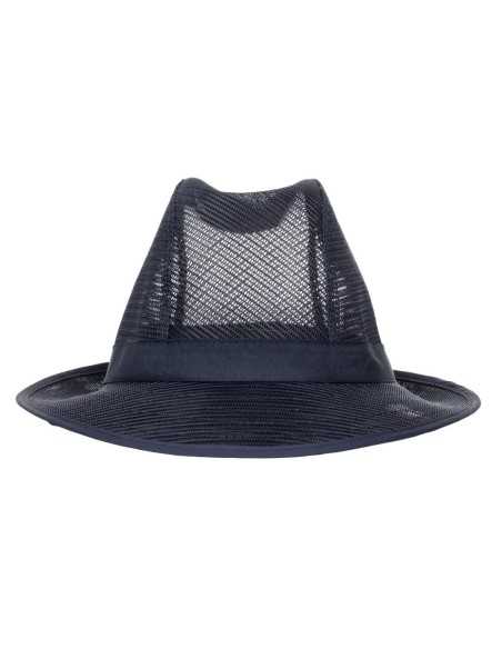 Chapeau Trilby bleu marine avec résille S