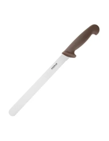 Couteau à trancher denté Hygiplas marron 25cm