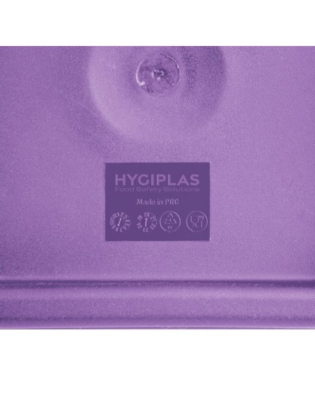 Grand couvercle carré pour boîte alimentaire Hygiplas violet