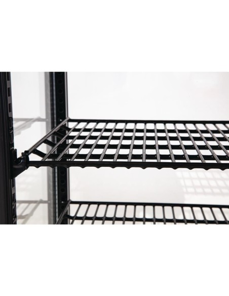 Vitrine réfrigérée positive noire Polar Série C 68L