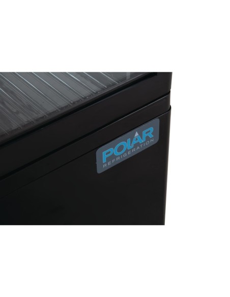 Vitrine réfrigérée positive noire Polar Série C 68L