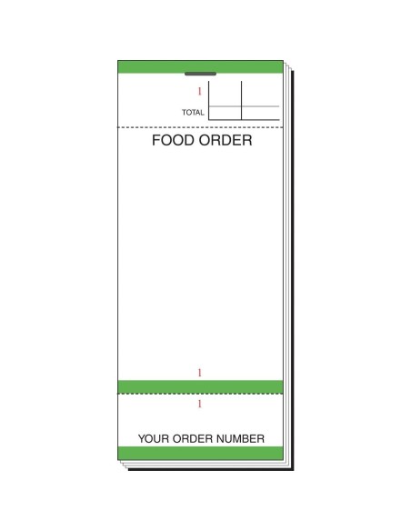 Carnets de commande feuilles simples avec numéros détachables (lot de 50)