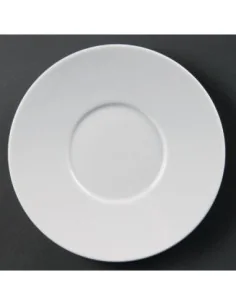 Soucoupes élégantes Olympia Whiteware 148mm (Lot de 12)