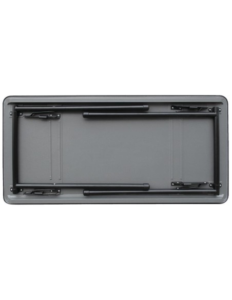 Table rectangulaire pliante grise en ABS Bolero 1220mm