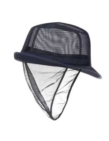 Chapeau Trilby bleu marine avec résille S