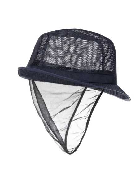 Chapeau Trilby bleu marine avec résille S
