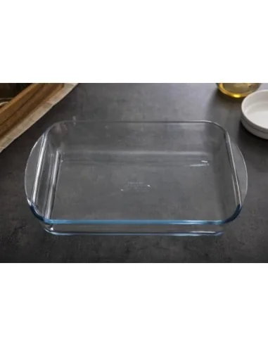 Plat à four rectangulaire en verre Pyrex 350mm 