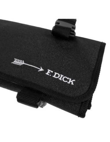 Trousse enroulable en tissu avec sangle Dick noire 11 pièces