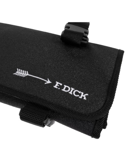 Trousse enroulable en tissu avec sangle Dick noire 11 pièces
