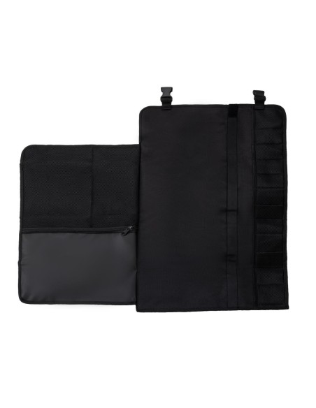 Trousse enroulable en tissu avec sangle Dick noire 11 pièces