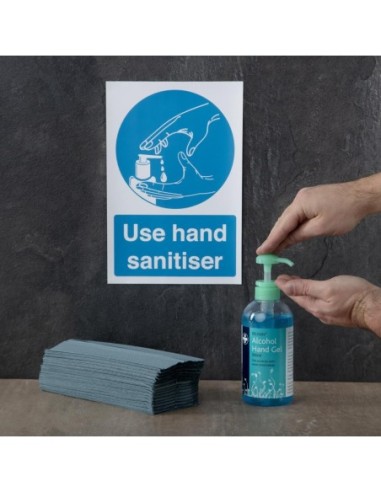 Essuie-mains 1 pli pliage en C Jantex bleu 2850 feuilles (lot de 15)