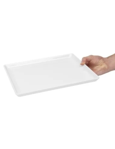Plateau en mélamine APS Float blanc GN1/2