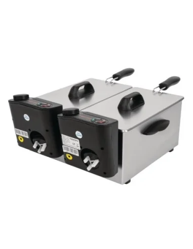Friteuse de comptoir double Caterlite peu intensive 2x 3,5L