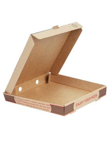 Boîtes à pizza imprimées compostables 311mm (lot de 100)
