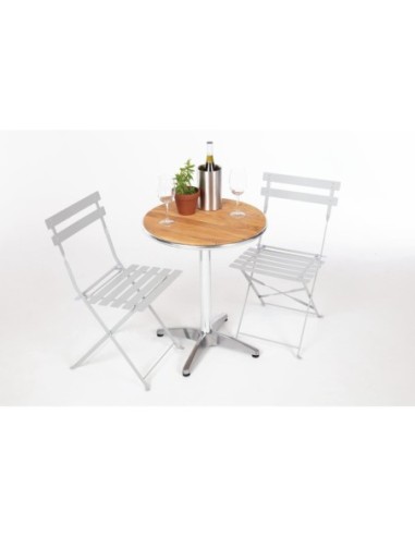 Chaise de terrasse pliantes en acier gris Bolero (lot de 2)