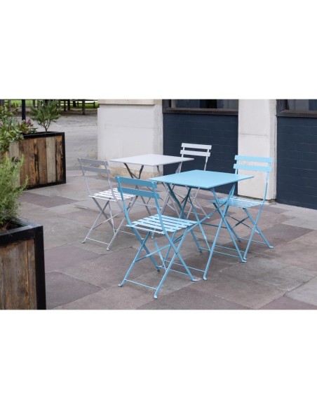 Chaise de terrasse pliantes en acier gris Bolero (lot de 2)