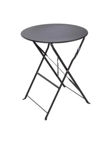 Table de terrasse en acier Bolero noire